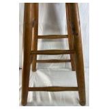 Wood Bar Stool Rustic Wooden Stool Upholstered Seat