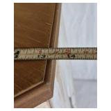 Vintage Wooden Corner Table – Distressed White Accent Side Table