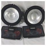Alpine Component Speakers w Crossovers + Stinger Wiring & HID Kit Bundle