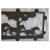 Vintage Cast Iron Running Horses Wall Art Western Decor
