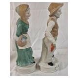 Lefton Ceramic Figurines Man Woman Pair