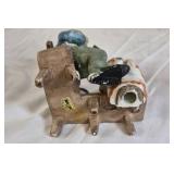 Lefton Ceramic Figurine Couple on Bench