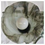 Dale Tiffany Style Floral Table Lamp with Glass Shades