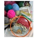 Yarn and Knitting Supplies Lot
