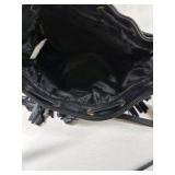Black Fringe Drawstring Shoulder Bag