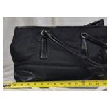 Black Tote Bag with Structured Base and Dual Handles