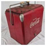 Vintage Coca-Cola Metal Cooler Red 1950s