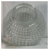 Two Glass Lamp Shades Ribbed and Hobnail Styles