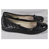 Michael Kors Black Ballet Flats with Patent Toe