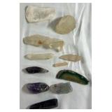 Mixed Mineral Specimens Selenite Quartz and Polished Stones