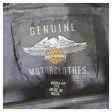 Harley-Davidson Genuine MotorClothes Black Denim Vest Mens XL Eagle Logo