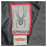 Spyder Mens Ski Jacket Black Red Full Zip Insulated Coat Size XL