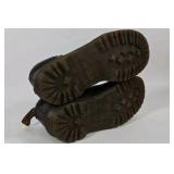 Dr. Martens AirWair Brown Leather Ankle Boots Size 7 w/ Shoe Shine Sponge