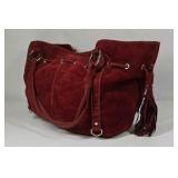 Prada Milano Red Leather Drawstring Shoulder Bag