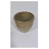 Green Embossed Glass Bowl and Ceramic Planter – Textured Floral Design