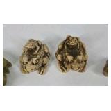 Frog Figurine Lot – Mixed Materials