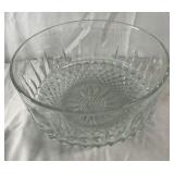 Cut Glass Bowl Set Large Serving Bowls with Matching Dessert Bowls Lot
