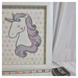 Framed Dream Unicorn Wall Art – Nursery Decor Banner Print