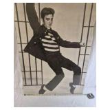 Elvis Presley Poster – Black & White Jailhouse Rock Pose Wall Art