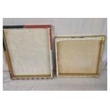 Vintage Dog & Owl Canvas Wall Art Set Hound Dogs Owl Rustic Decor