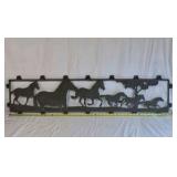 Vintage Cast Iron Running Horses Wall Art Western Decor