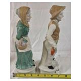 Lefton Ceramic Figurines Man Woman Pair