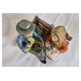 Lefton Ceramic Figurine Couple on Bench