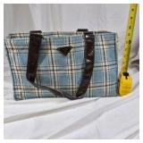 Modella Plaid Fabric Tote Bag