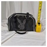 Playboy Black Faux Leather Handbag