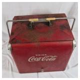 Vintage Coca-Cola Metal Cooler Red 1950s