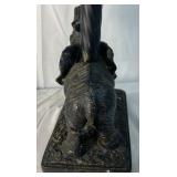 Elephant Base Table Lamp with Twisted Column
