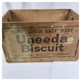Vintage Uneeda Biscuit Wooden Crate National Biscuit Company