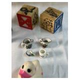 Assorted Miniatures and Small Toys – Dolls Chairs Blocks Plane Figures