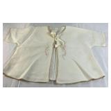 Tru Vintage Baby Outfit with Bonnet – Cream Embroidered Dress Set