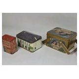 Decorative Tin Containers Mixed Lot