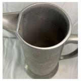 Wilton Columbia PA Pewter Pitcher Tankard Mug