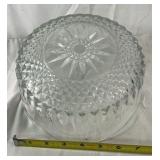Cut Glass Bowl Set Large Serving Bowls with Matching Dessert Bowls Lot