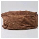Vintage Brown Leather Shoulder Bag Braided Strap Slouchy Hobo Style Purse