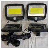 LED Flood Light and Solar Motion Sensor Light – Outdoor Lighting Units