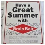 Grain Belt Beer “Girl in the Barley Field” Poster – Vintage Brewery Advertising Print