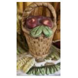 Hand Painted Figurines Woman and Man Harvest Scene