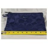 Coach Signature Blue Wristlet Pouch