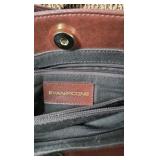 Franco Sarto Woven Straw and Leather Shoulder Bag