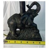 Elephant Base Table Lamp with Twisted Column