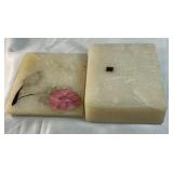 Stone Inlay Trinket Box – Floral Lid Design Made in India
