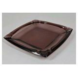 Smoked Glass Square Ashtray