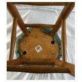 Wood Bar Stool Rustic Wooden Stool Upholstered Seat