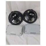 Alpine Component Speakers w Crossovers + Stinger Wiring & HID Kit Bundle