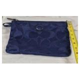 Coach Signature Blue Wristlet Pouch