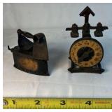 Cast Iron Decorative Iron and Scale Figurines